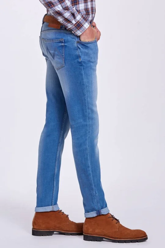 Hemington - Slim Fit Buz Mavisi Denim Pantolon (2)