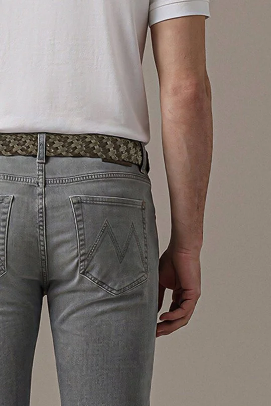 Slim Fit Gri Denim Pantolon