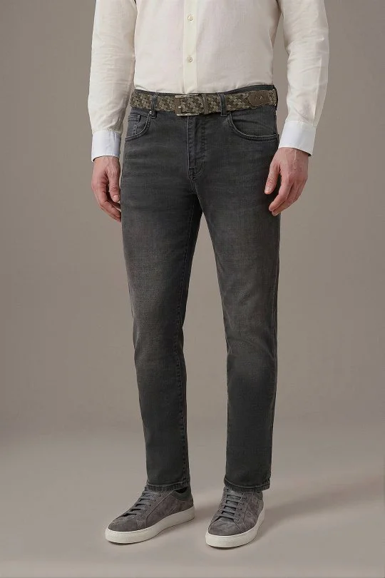 Slim Fit Siyah Denim Pantolon