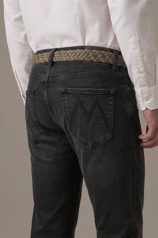 Slim Fit Siyah Denim Pantolon