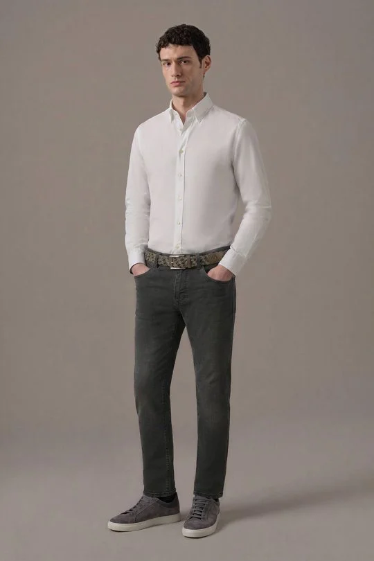 Slim Fit Siyah Denim Pantolon