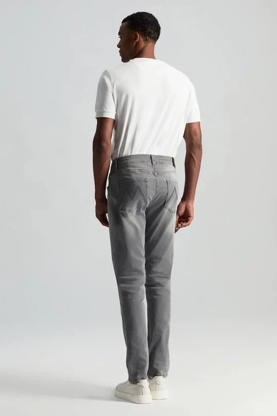 Hemington - Saf Pamuk Slim Fit Gri Denim Pantolon (4)