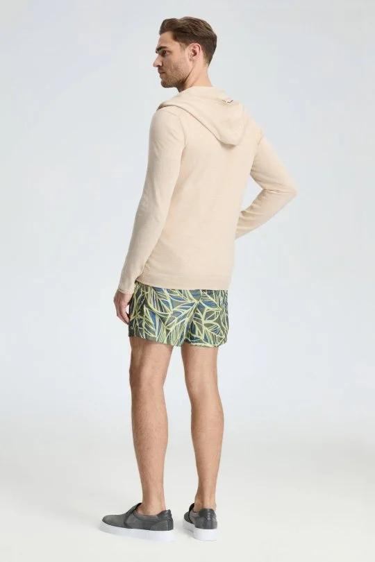 Hemington - Slim Fit Kum Rengi Kapüşonlu İnce Hırka (5)