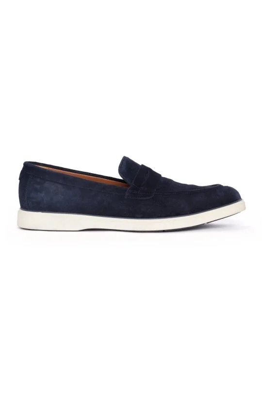 Hemington - Süet Deri Lacivert Loafer