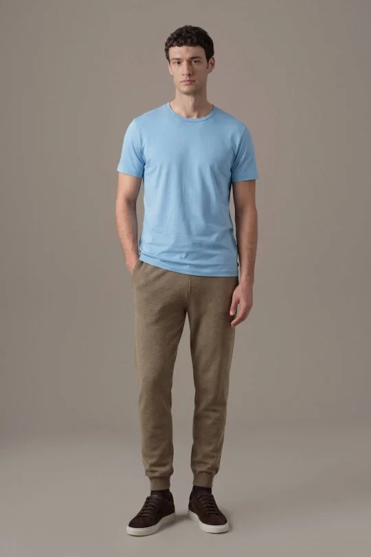 Hemington - Superfine Pamuk Bisiklet Yaka Açık Mavi Basic T-Shirt (2)