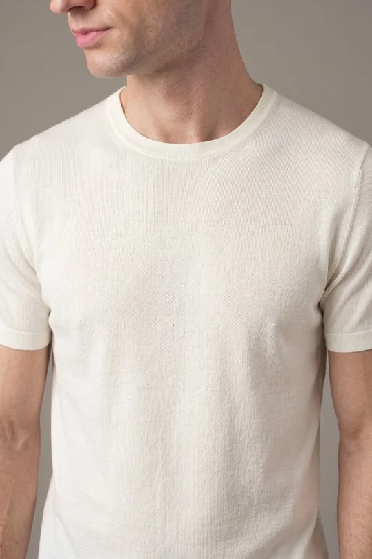 Hemington - Superfine Pamuk Bisiklet Yaka Beyaz Basic T-Shirt (3)
