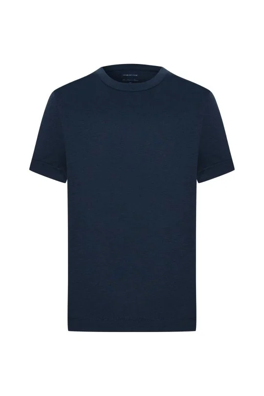 Hemington - Supima Pamuk Bisiklet Yaka Tencel Lacivert Çocuk T-Shirt (6)