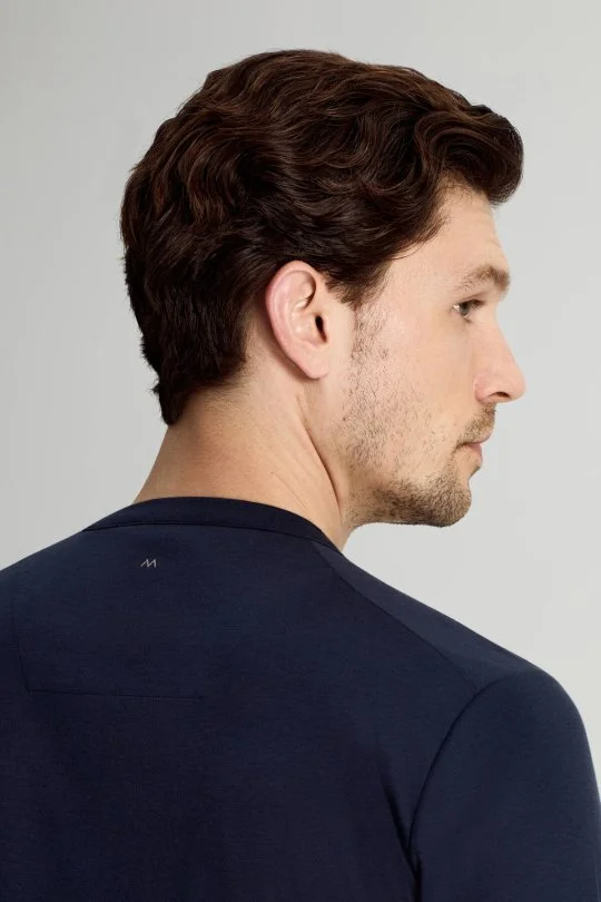 Hemington - Supima Pamuk Bisiklet Yaka Tencel Lacivert T-Shirt (4)