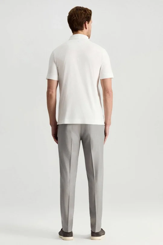 Hemington - Supima Pamuk Polo Yaka Tencel Beyaz T-Shirt (5)