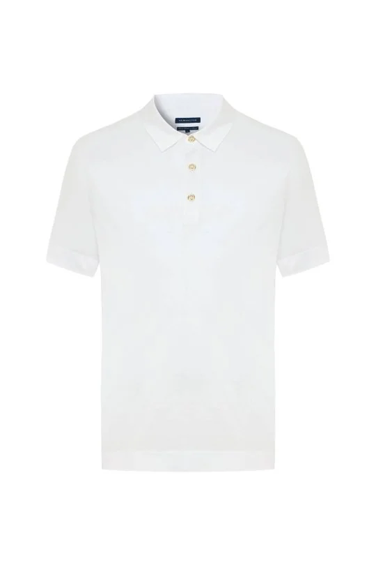 Hemington - Supima Pamuk Polo Yaka Tencel Beyaz T-Shirt (6)