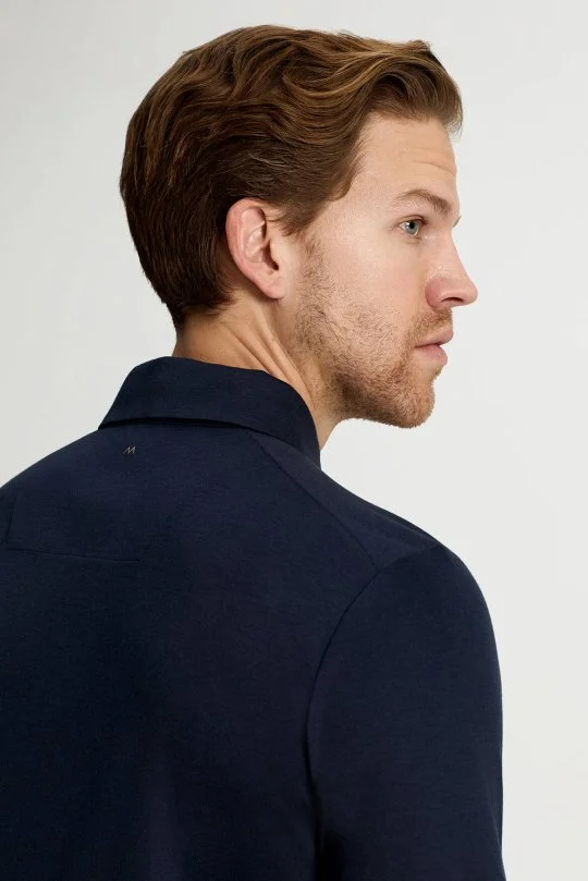 Hemington - Supima Pamuk Polo Yaka Tencel Lacivert T-Shirt (4)