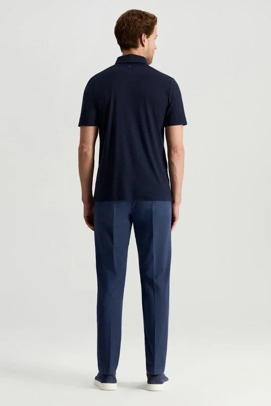 Hemington - Supima Pamuk Polo Yaka Tencel Lacivert T-Shirt (5)