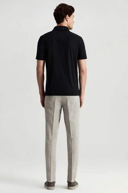 Hemington - Supima Pamuk Polo Yaka Tencel Siyah T-Shirt (5)