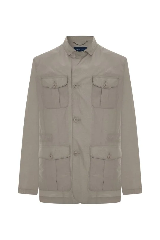 Taş Rengi Dört Cep İnce Mont