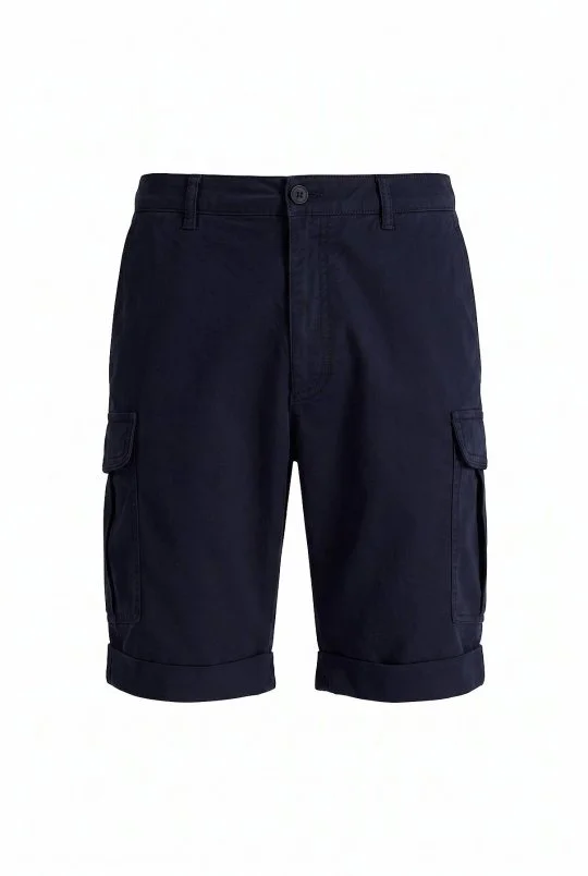 Hemington - Tencel Kumaş Lacivert Kargo Şort (6)