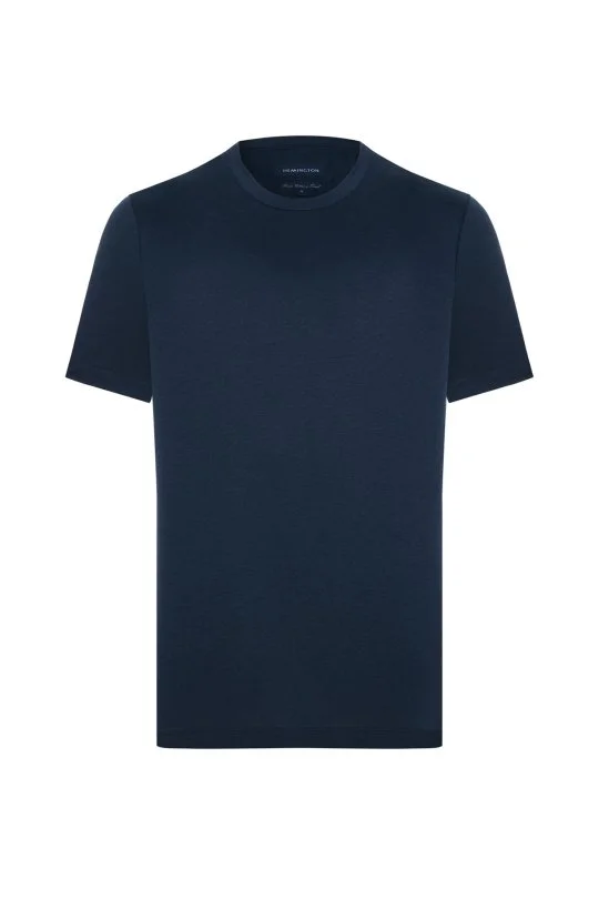 Hemington - Supima Pamuk Bisiklet Yaka Tencel Lacivert T-Shirt (6)