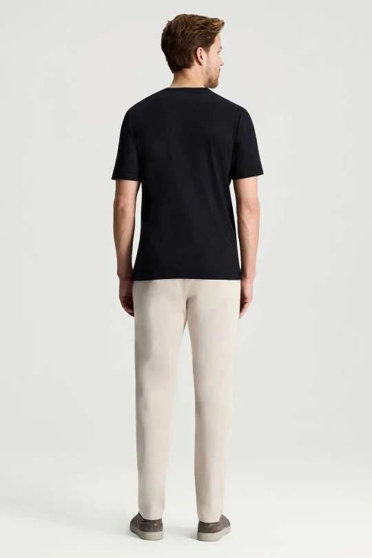 Hemington - Supima Pamuk Bisiklet Yaka Tencel Siyah T-Shirt (5)