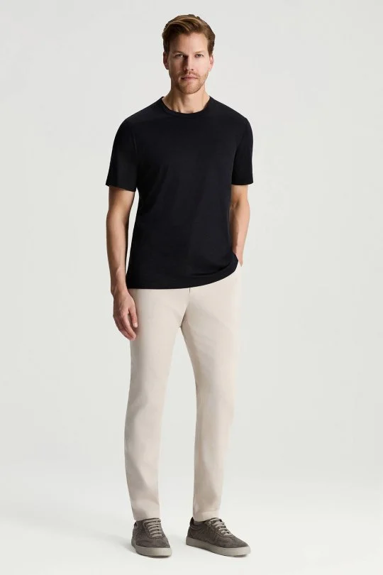 Hemington - Supima Pamuk Bisiklet Yaka Tencel Siyah T-Shirt (2)