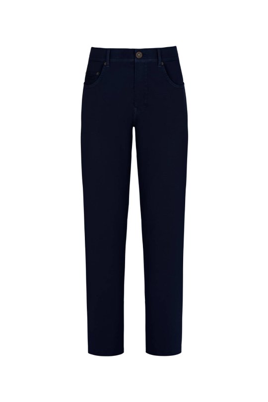 Pamuk Karışım Slim Fit 5 Cep Lacivert Chino Pantolon