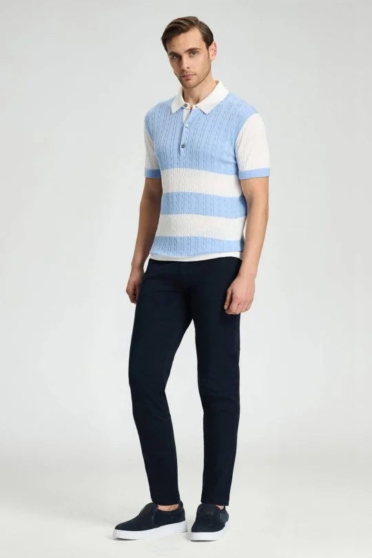 Hemington - Pamuk Karışım Slim Fit 5 Cep Lacivert Chino Pantolon (1)