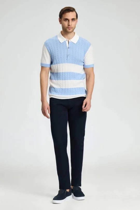 Hemington - Pamuk Karışım Slim Fit 5 Cep Lacivert Chino Pantolon (2)