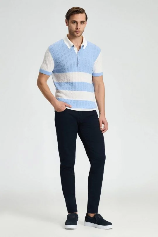 Hemington - Pamuk Karışım Slim Fit 5 Cep Lacivert Chino Pantolon (3)