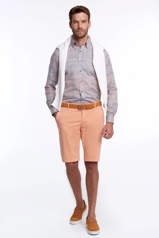 Hemington - Turuncu Pamuk Bermuda Chino Şort (2)