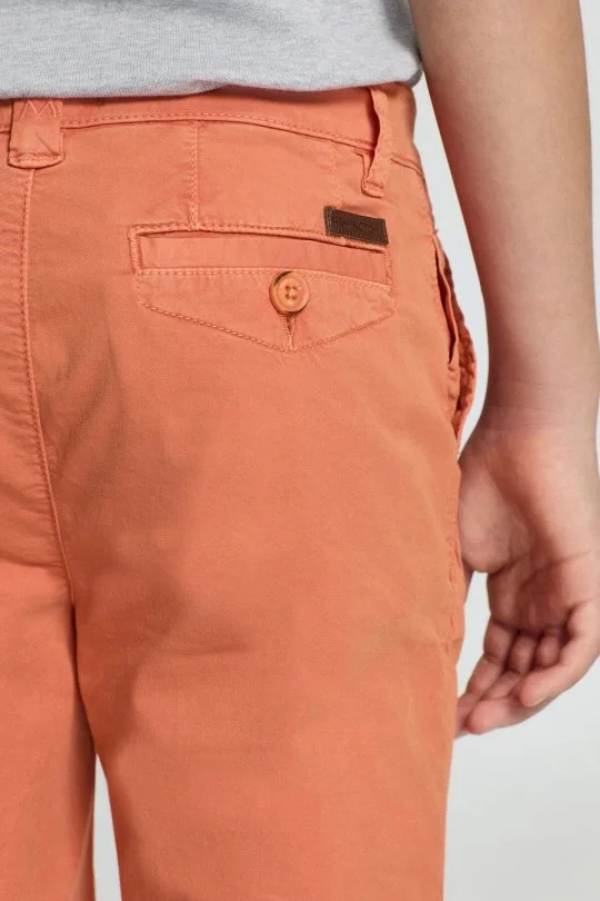 Hemington - Turuncu Pamuk Chino Çocuk Bermuda Şort (3)