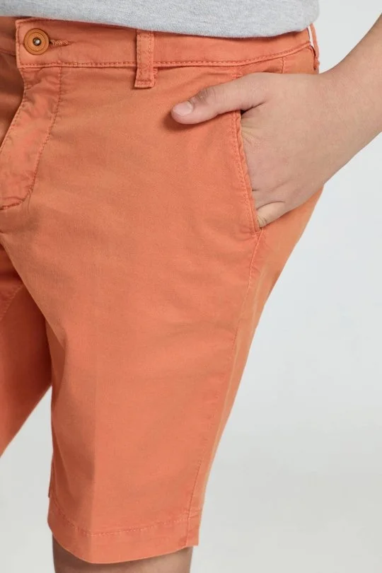 Hemington - Turuncu Pamuk Chino Çocuk Bermuda Şort (4)