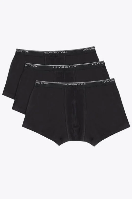 Hemington - Siyah Üçlü Boxer Seti (5)