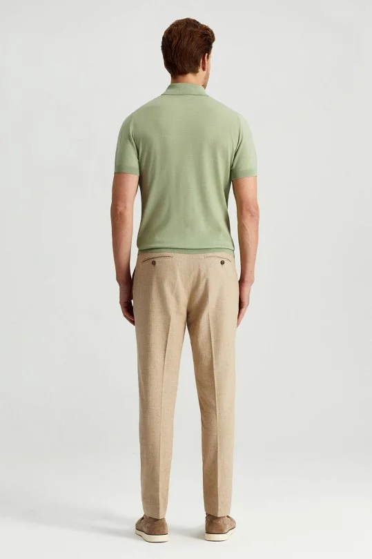 Hemington - Ultrafine Merino Yünü Açık Yeşil Triko Polo (5)