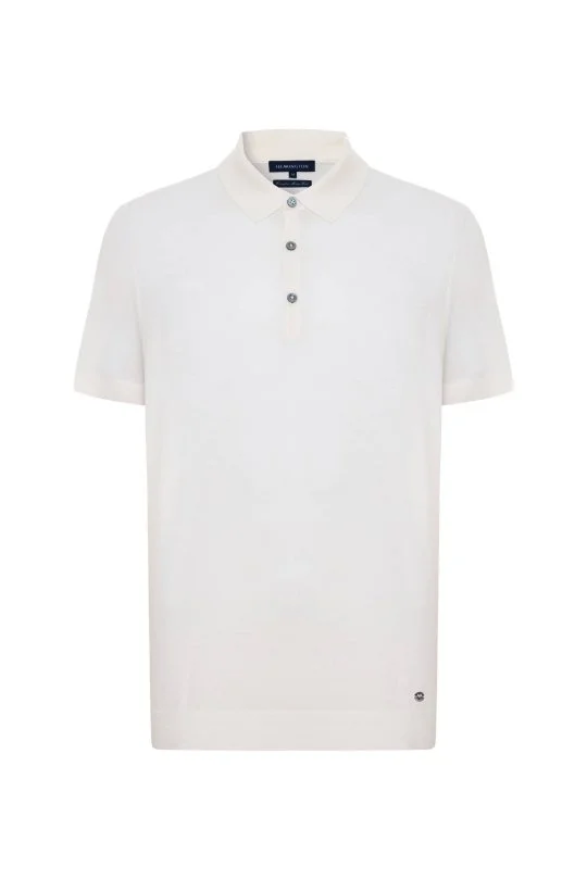 Hemington - Ultrafine Merino Yünü Beyaz Triko Polo (6)