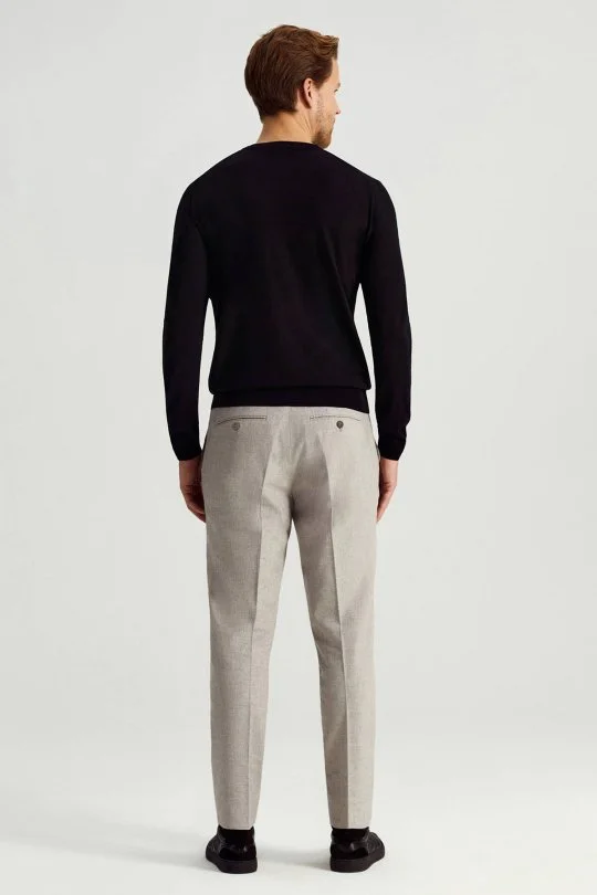 Hemington - Ultrafine Merino Yünü V Yaka Siyah Triko (5)