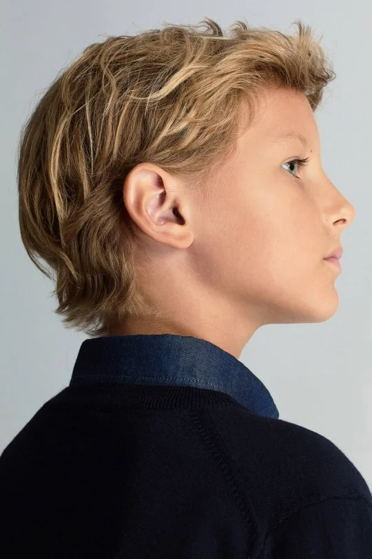 Hemington - V Yaka Merino Yün Lacivert Çocuk Triko (2)