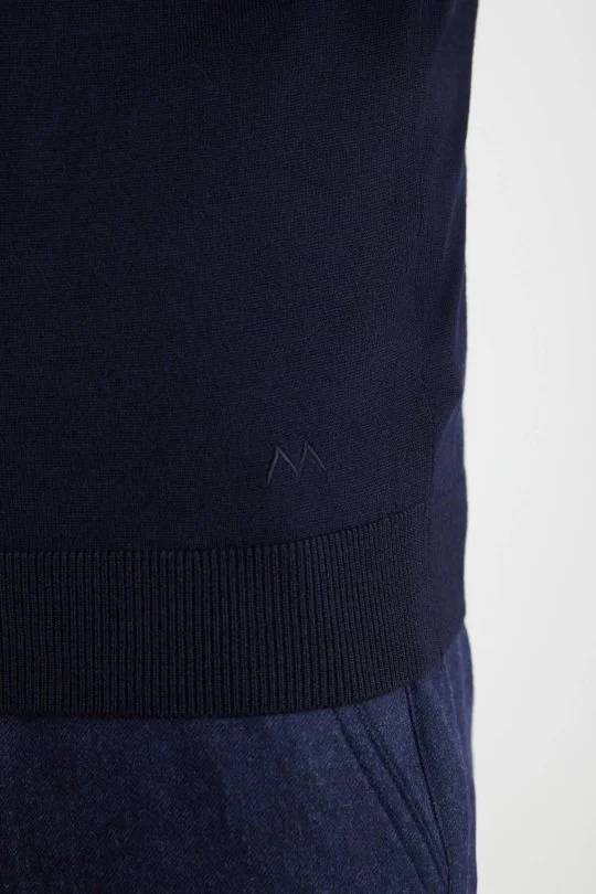 Hemington - V Yaka Merino Yün Lacivert Triko (5)