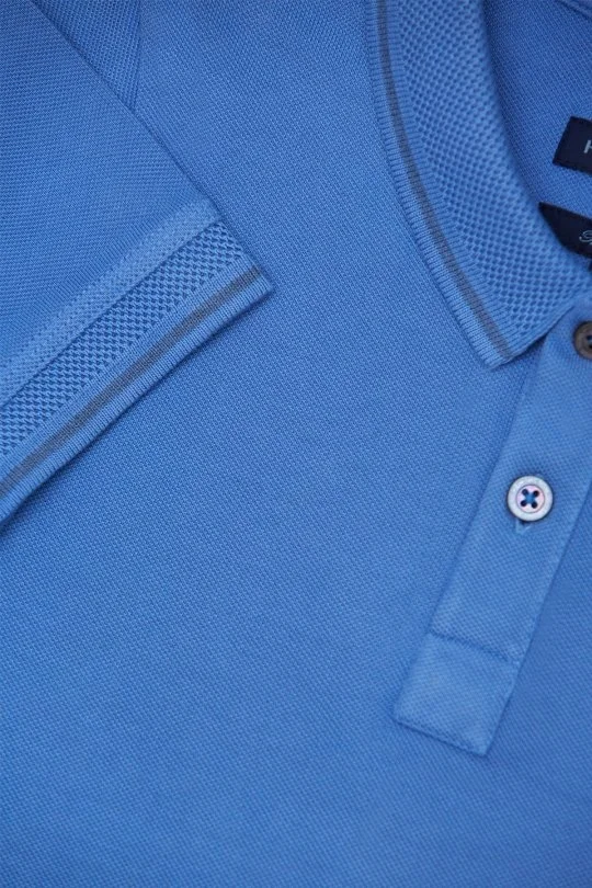 Hemington - Vintage Görünümlü Mavi Polo Yaka Çocuk T-Shirt (5)