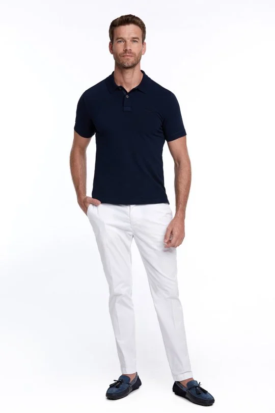 Hemington - Vintage Görünümlü Polo Yaka Lacivert T-Shirt (2)