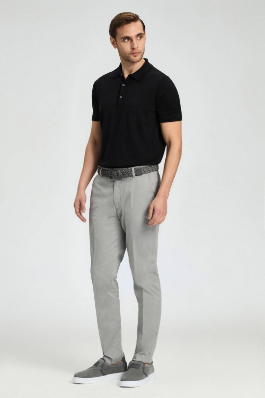 Açık Gri Yazlık Chino Pantolon