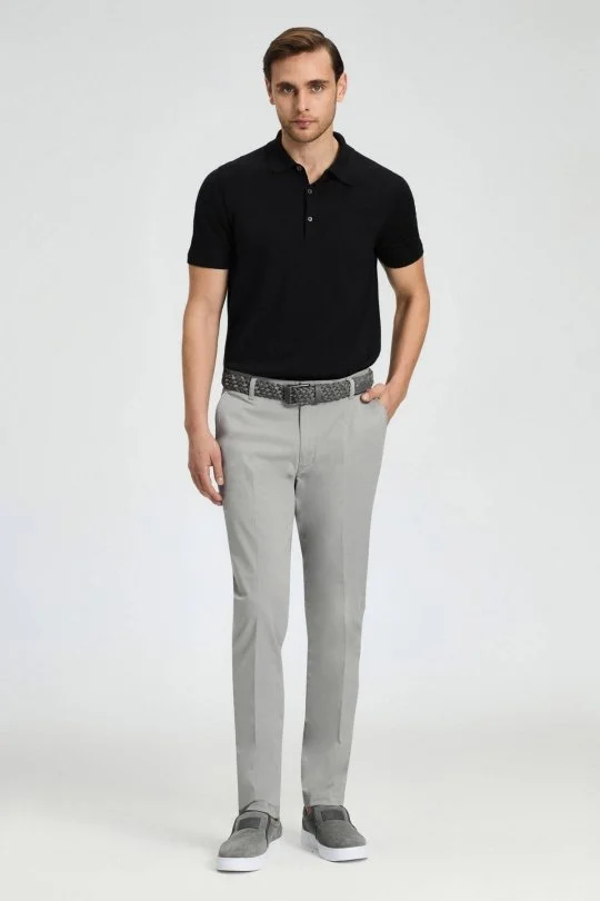Hemington - Açık Gri Yazlık Chino Pantolon (4)