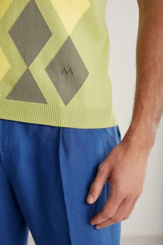 Hemington - Yeşil Haki Baklava Desen Triko Polo (5)