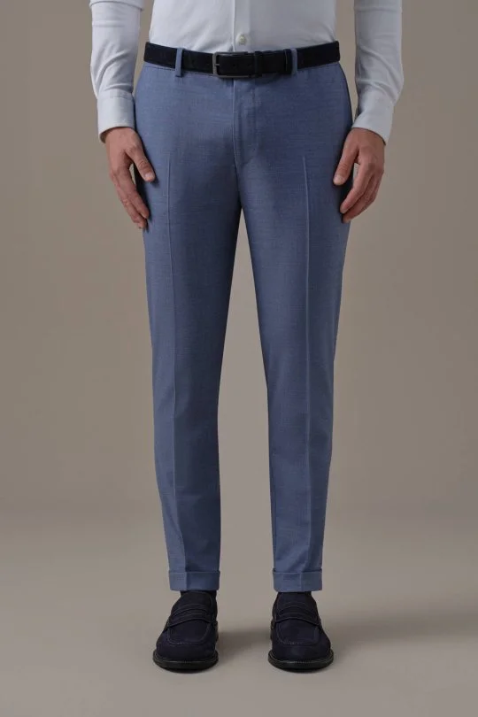 Hemington - Saf Yün Mavi Chino Jogger Pantolon (1)