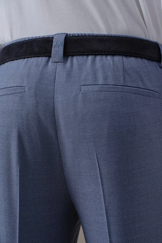 Hemington - Saf Yün Mavi Chino Jogger Pantolon (3)