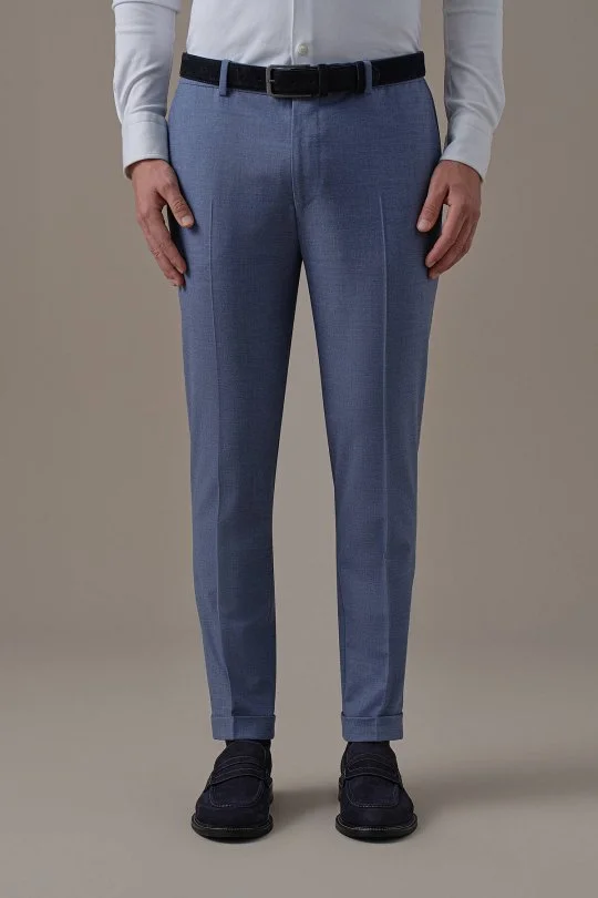 Hemington - Saf Yün Mavi Chino Jogger Pantolon (1)