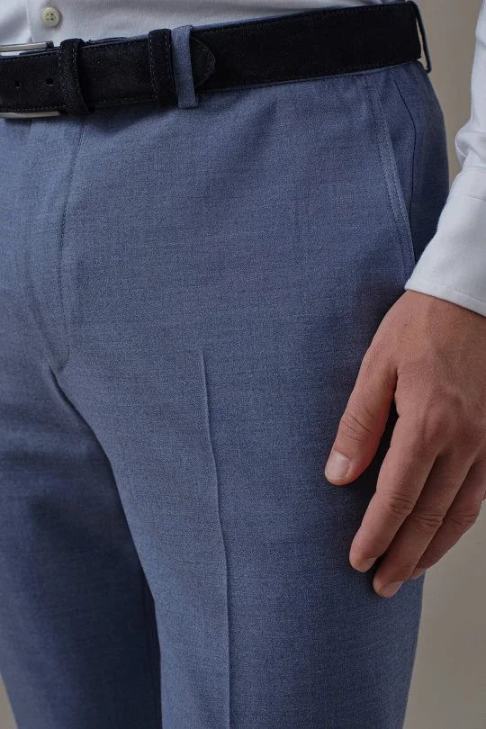 Hemington - Saf Yün Mavi Chino Jogger Pantolon (2)