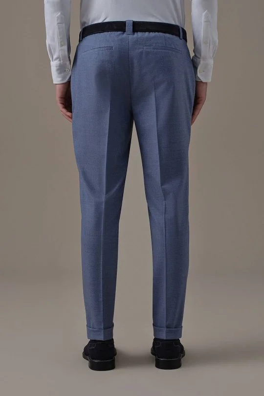 Hemington - Saf Yün Mavi Chino Jogger Pantolon (4)