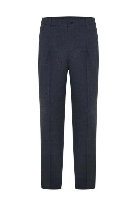 Hemington - Yün Karışımlı Bağcık Detaylı Koyu Mavi Chino Jogger Pantolon (6)