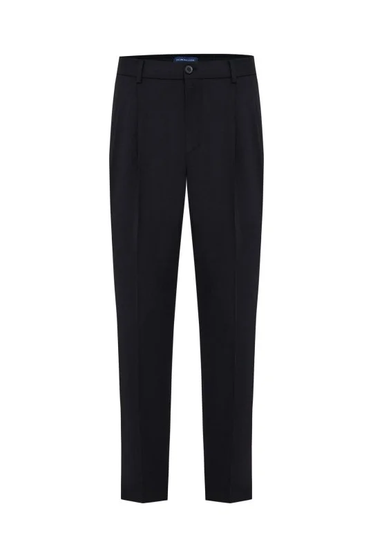 Hemington - Yün Karışımlı Bağcık Detaylı Siyah Chino Jogger Pantolon (6)