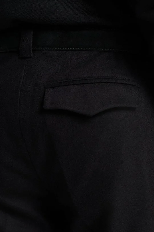 Hemington - Yün Kaşmir Karışım Siyah Flanel Chino Pantolon (5)