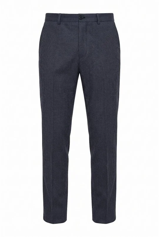 Hemington - Yün Kaşmir Koyu Mavi Chino Flanel Pantolon (7)