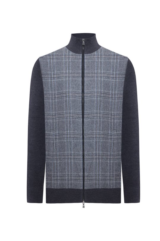 Yün Kumaşlı Tailor Triko Antrasit Hırka